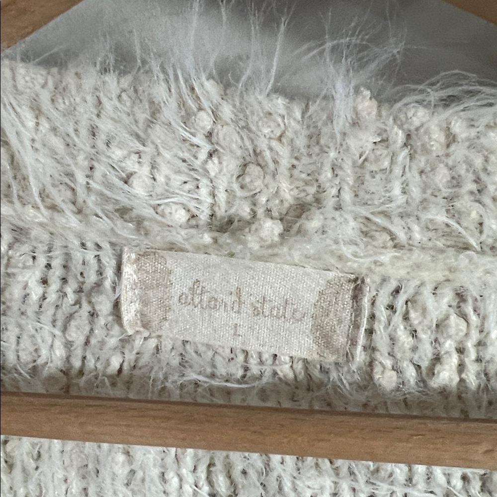 Altar'd State Cream and Gray Patterned Sweater - Picture 3 of 4